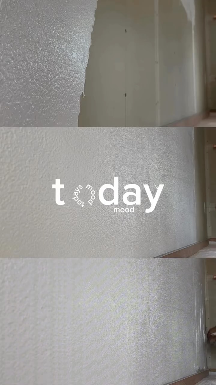 エスタコウォールの壁面の塗り模様を3分割で紹介した本人投稿。中央に元のtoday moodの文字